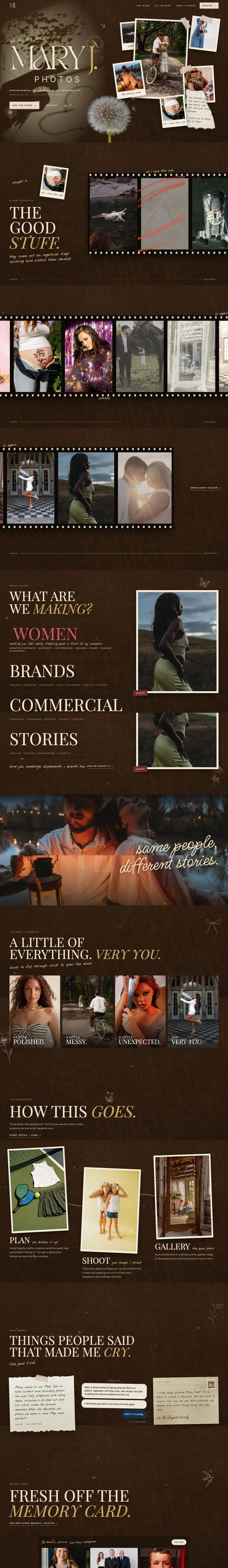 maryjphotos.com, a site Brittani designed and built